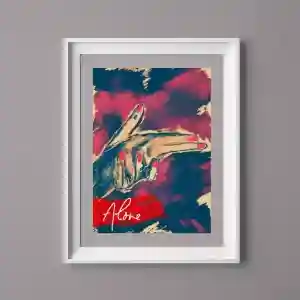 An abstract maze painting with oil painting