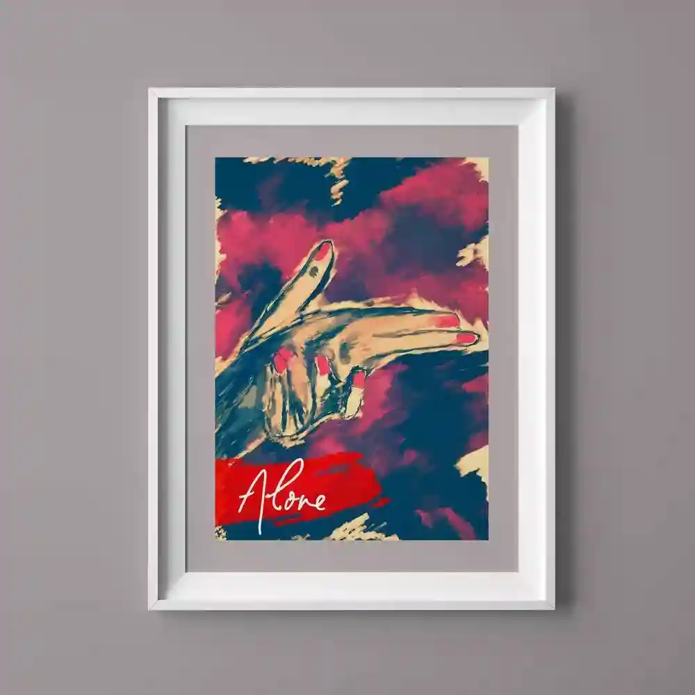 An abstract maze painting with oil painting